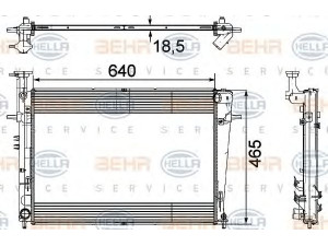 HELLA 8MK 376 745-611 radiatorius, variklio aušinimas 
 Aušinimo sistema -> Radiatorius/alyvos aušintuvas -> Radiatorius/dalys
25310-0Z150, 25310-0Z170