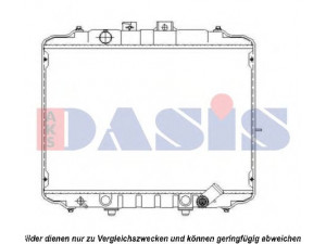 AKS DASIS 560029N radiatorius, variklio aušinimas 
 Aušinimo sistema -> Radiatorius/alyvos aušintuvas -> Radiatorius/dalys
2530043005, 2530043150, 2530043350