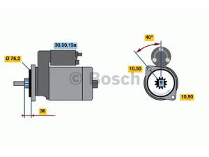 BOSCH 0 986 010 370 starteris 
 Elektros įranga -> Starterio sistema -> Starteris
055 911 023 B, 055 911 023 BX, 175 911 023 B