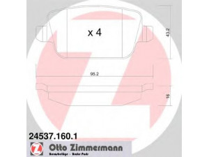 ZIMMERMANN 24537.160.1 stabdžių trinkelių rinkinys, diskinis stabdys 
 Techninės priežiūros dalys -> Papildomas remontas
1 439 867, 1 459 408, 1 477 803