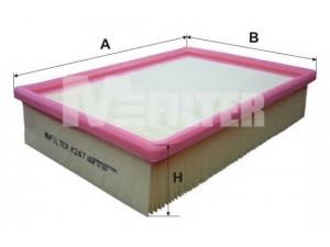 MFILTER K 247 oro filtras 
 Filtrai -> Oro filtras
834 260, 834 295, 90 323 083, 90323083