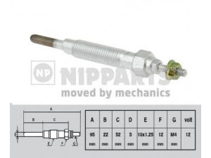 NIPPARTS J5715000 kaitinimo žvakė 
 Kibirkšties / kaitinamasis uždegimas -> Kaitinimo kaištis
MD050212, MD070194, MD077167, 36710-42000