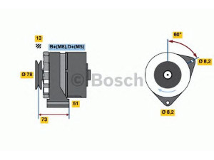 BOSCH 0 986 030 670 kintamosios srovės generatorius 
 Elektros įranga -> Kint. sr. generatorius/dalys -> Kintamosios srovės generatorius
12 31 1 276 139, 12 31 1 277 219