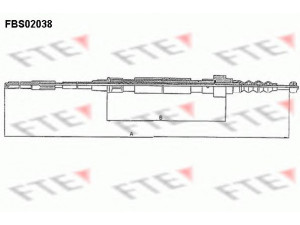 FTE FBS02038 trosas, stovėjimo stabdys 
 Stabdžių sistema -> Valdymo svirtys/trosai
1H0 609 721 A, 535 609 721 A