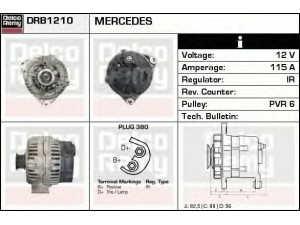 DELCO REMY DRB1210 kintamosios srovės generatorius 
 Elektros įranga -> Kint. sr. generatorius/dalys -> Kintamosios srovės generatorius