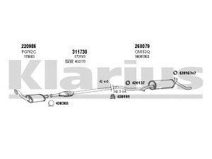 KLARIUS 180717E išmetimo sistema 
 Išmetimo sistema -> Išmetimo sistema, visa