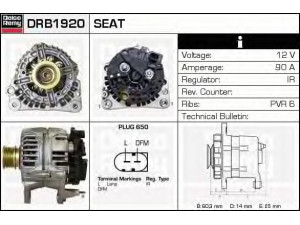 DELCO REMY DRB1920 kintamosios srovės generatorius 
 Elektros įranga -> Kint. sr. generatorius/dalys -> Kintamosios srovės generatorius
037903025M, 037903025T, 038903018R