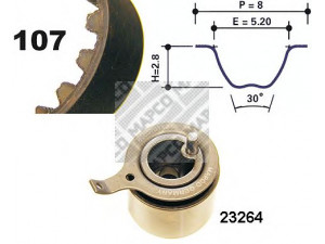 MAPCO 73537 paskirstymo diržo komplektas 
 Techninės priežiūros dalys -> Papildomas remontas
44537+23264