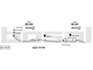 BOSAL 062.192.50 išmetimo sistema 
 Išmetimo sistema -> Išmetimo sistema, visa