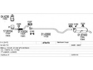 MTS C070114001039 išmetimo sistema 
 Išmetimo sistema -> Išmetimo sistema, visa