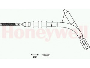 BENDIX 433123B trosas, stovėjimo stabdys 
 Stabdžių sistema -> Valdymo svirtys/trosai
4745X6