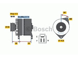 BOSCH 0 986 034 321 kintamosios srovės generatorius 
 Elektros įranga -> Kint. sr. generatorius/dalys -> Kintamosios srovės generatorius
27020 16030, 27020 16040