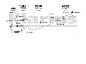 KLARIUS 361634E išmetimo sistema 
 Išmetimo sistema -> Išmetimo sistema, visa