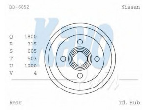 KAVO PARTS BD-6852 stabdžių būgnas 
 Stabdžių sistema -> Būgninis stabdys -> Stabdžių būgnas
4320401B00, 4320401B01