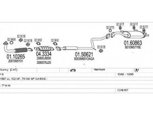 MTS C240167009384 išmetimo sistema 
 Išmetimo sistema -> Išmetimo sistema, visa
