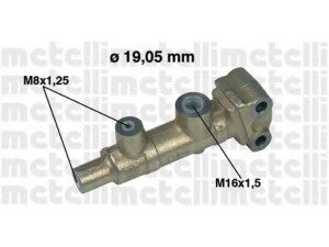 METELLI 05-0037 pagrindinis cilindras, stabdžiai 
 Stabdžių sistema -> Pagrindinis stabdžių cilindras
5.438.259L, 5.479.184, 5.479.184Y