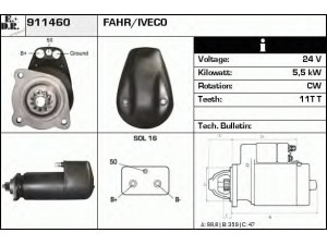 EDR 911460 starteris 
 Elektros įranga -> Starterio sistema -> Starteris
1516755R, 4842813, 8121335, 8122161
