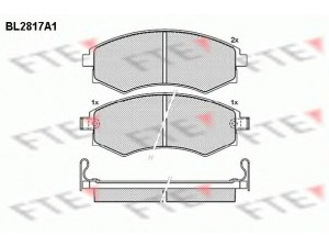 FTE BL2817A1 stabdžių trinkelių rinkinys, diskinis stabdys 
 Techninės priežiūros dalys -> Papildomas remontas
58101-17A00, 58101-29A50, 58101-29A70