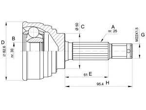 OPEN PARTS CVJ5191.10 jungčių komplektas, kardaninis velenas 
 Ratų pavara -> Sujungimai/komplektas
MB526544, MB526551, MB526553, MB526911