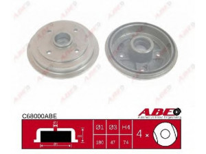 ABE C68000ABE stabdžių būgnas 
 Stabdžių sistema -> Būgninis stabdys -> Stabdžių būgnas
43511-62B00