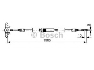 BOSCH 1 987 482 128 trosas, stovėjimo stabdys 
 Stabdžių sistema -> Valdymo svirtys/trosai