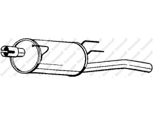 BOSAL 185-637 galinis duslintuvas 
 Išmetimo sistema -> Duslintuvas
58 52 449, 13107612, 58 52 449