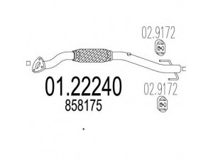 MTS 01.22240 išleidimo kolektorius 
 Išmetimo sistema -> Išmetimo vamzdžiai
858175
