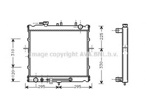 AVA QUALITY COOLING KA2023 radiatorius, variklio aušinimas 
 Aušinimo sistema -> Radiatorius/alyvos aušintuvas -> Radiatorius/dalys
0K02215200, OK01515200A, OK02215200