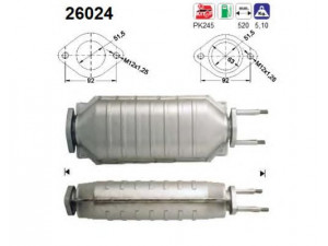 AS 26024 katalizatoriaus keitiklis 
 Išmetimo sistema -> Katalizatoriaus keitiklis
MB906697
