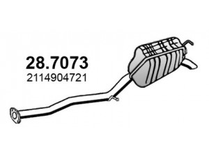 ASSO 28.7073 galinis duslintuvas 
 Išmetimo sistema -> Duslintuvas
2114902021, 2114904721, 2114908135