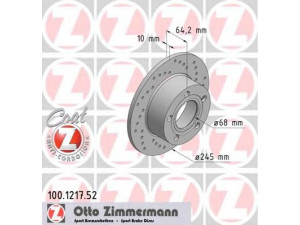 ZIMMERMANN 100.1217.52 stabdžių diskas 
 Dviratė transporto priemonės -> Stabdžių sistema -> Stabdžių diskai / priedai
4A0 615 601 A, 8E0 615 601, JZW 615 601 C