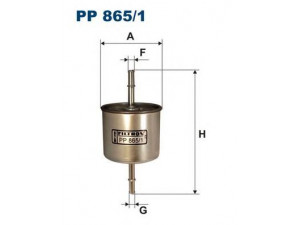 FILTRON PP865/1 kuro filtras 
 Techninės priežiūros dalys -> Papildomas remontas
3321582, F0TZ9155B, FS112, ELE6014