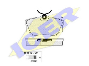 ICER 181613-700 stabdžių trinkelių rinkinys, diskinis stabdys 
 Techninės priežiūros dalys -> Papildomas remontas
7D0 698 451 D, 7D0 698 451 E
