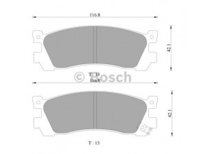 BOSCH 0 986 505 944 stabdžių trinkelių rinkinys, diskinis stabdys 
 Techninės priežiūros dalys -> Papildomas remontas
1U0G2648Z, H4Y0-26-43Z, H4Y0-26-48Z