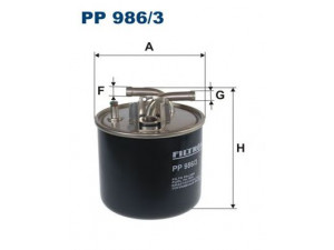 FILTRON PP986/3 kuro filtras 
 Techninės priežiūros dalys -> Papildomas remontas
05712435C, 057127435C, 057127435E