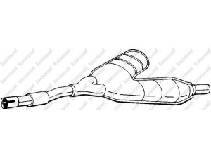 BOSAL 280-259 vidurinis duslintuvas 
 Išmetimo sistema -> Duslintuvas
18 10 1 437 524, 18 30 1 427 028