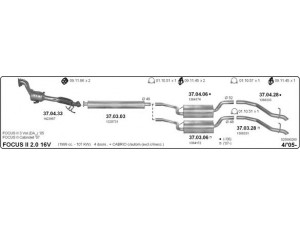 IMASAF 525000200 išmetimo sistema 
 Išmetimo sistema -> Išmetimo sistema, visa