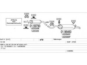 MTS C380659009336 išmetimo sistema 
 Išmetimo sistema -> Išmetimo sistema, visa