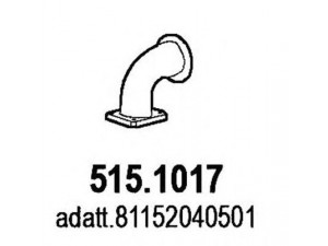 ASSO 515.1017 išleidimo kolektorius 
 Išmetimo sistema -> Išmetimo vamzdžiai
81152040501
