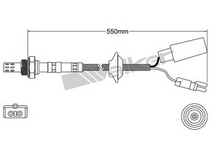 WALKER PRODUCTS 250-23024 lambda jutiklis 
 Variklis -> Variklio elektra
928 606 124 00, 928 606 135 00