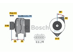 BOSCH 0 986 042 301 kintamosios srovės generatorius 
 Elektros įranga -> Kint. sr. generatorius/dalys -> Kintamosios srovės generatorius
A 002 TA 5191, A 2 TA 5191, A5TB0692