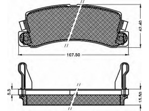 BSF 10468 stabdžių trinkelių rinkinys, diskinis stabdys 
 Techninės priežiūros dalys -> Papildomas remontas
0446620020, 0446620070, 0446620100