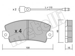 METELLI 22-0005-4 stabdžių trinkelių rinkinys, diskinis stabdys 
 Techninės priežiūros dalys -> Papildomas remontas
4248.87, 424887