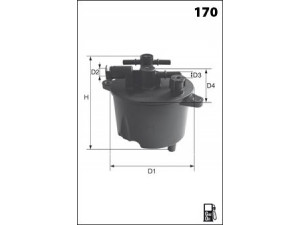 MECAFILTER ELG5365 kuro filtras 
 Techninės priežiūros dalys -> Papildomas remontas
190183, 9656937180, 1427928, 9656937180