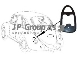 JP GROUP 8195350576 tarpiklis, galiniai žibintai 
 Kėbulas -> Šviesos -> Galinis žibintas/dalys -> Dalys, galinis žibintas
111945191G