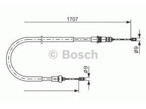 BOSCH 1 987 477 587 trosas, stovėjimo stabdys 
 Stabdžių sistema -> Valdymo svirtys/trosai
4745 N5