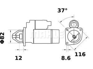 MAHLE ORIGINAL MS 373 starteris 
 Elektros įranga -> Starterio sistema -> Starteris
46430784, 46451895, 46463250, 46473784