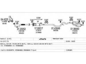 MTS C250985011629 išmetimo sistema 
 Išmetimo sistema -> Išmetimo sistema, visa