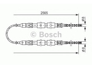 BOSCH 1 987 477 041 trosas, stovėjimo stabdys 
 Stabdžių sistema -> Valdymo svirtys/trosai
321 609 721 C