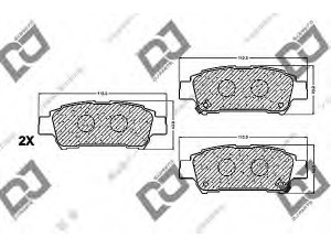 DJ PARTS BP1146 stabdžių trinkelių rinkinys, diskinis stabdys 
 Techninės priežiūros dalys -> Papildomas remontas
04466-28030, 04466-28040, 04466-28050